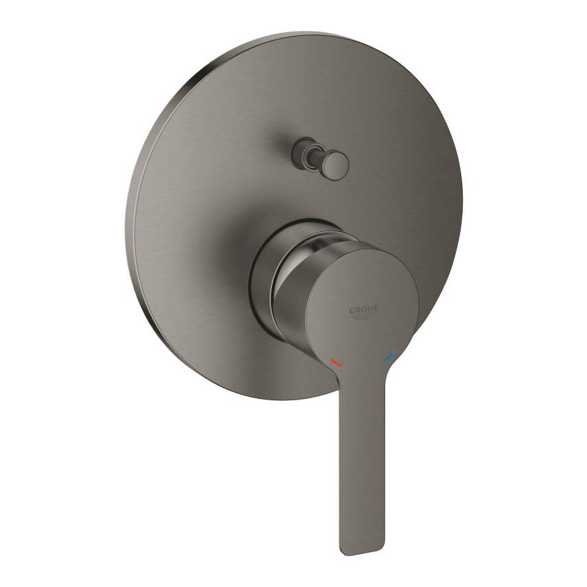 Grohe Lineare Ankastre Banyo/Duş Bataryası (Sıva Üstü Grubu), 2 Yollu, Fırçalı Sert Grafit 24064AL1 - 1