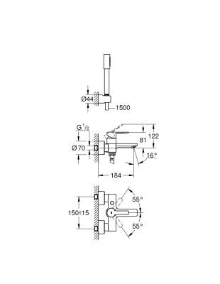 Grohe Lineare Banyo Bataryası ve El Duşu Takımı 33850001 - 2