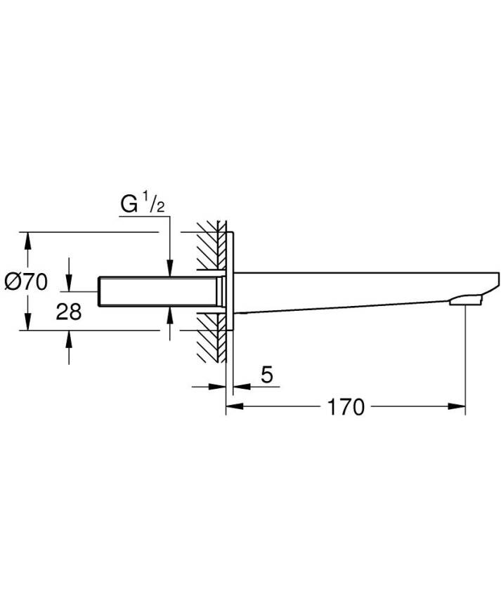 Grohe Lineare Çıkış Ucu Krom 13383001 - 2