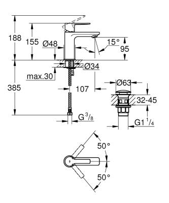 Grohe Lineare Lavabo Bataryası Krom 23791001 - 2