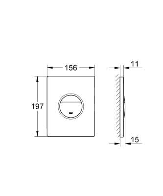 Grohe Nova Cosmopolitan Gömme Rezervuar Kumanda Paneli, Alp Beyazı - 3