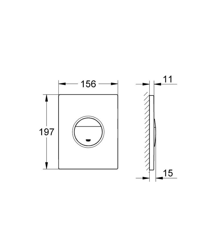 Grohe Nova Cosmopolitan Gömme Rezervuar Kumanda Paneli, Alp Beyazı - 3