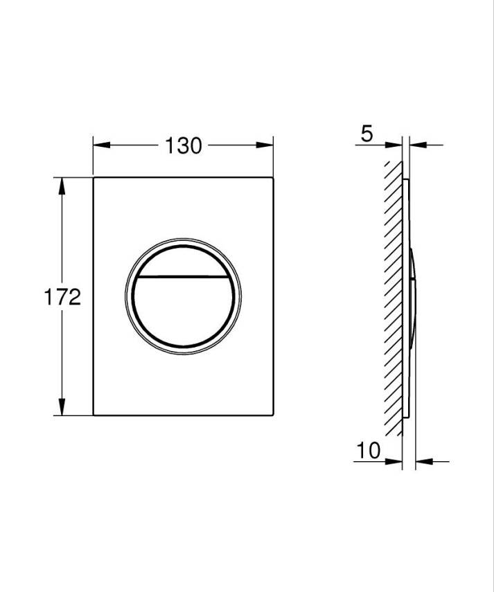 Grohe Nova Cosmopolitan S Gömme Rezervuar Kumanda Paneli, Paslanmaz Çelik 37601DC0 - 2