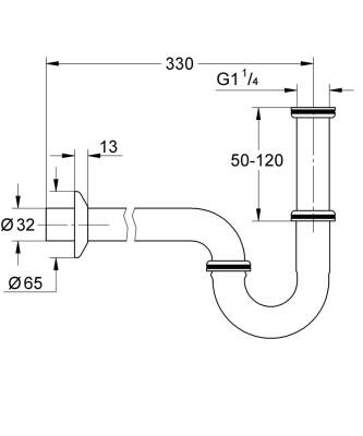 Grohe P Tipi Sifon Krom 28961000 - 2