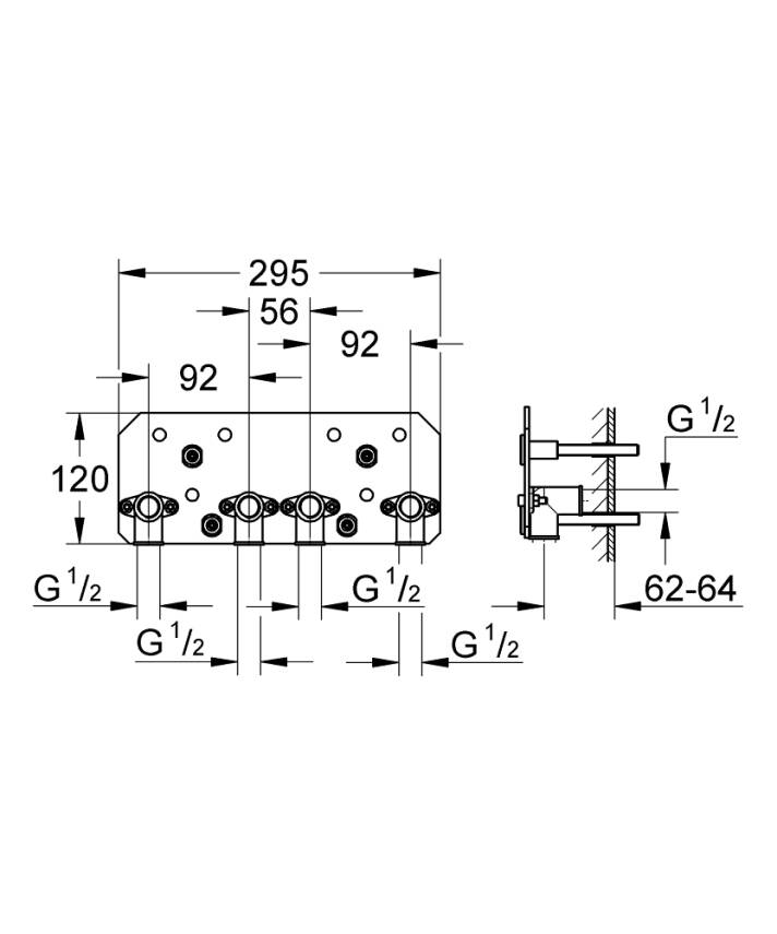 Grohe Rainshower Aqua 15 F-Series İç Montaj Gövdesi (Sıva Altı Grubu) 26855000 - 2