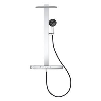 Grohe Rainshower Aqua Pure SmartControl Duş Sistemi, Duvara Monte, Termostatik Bataryalı Duş Kolonu, Siyah-Krom 100964KI00 - 2