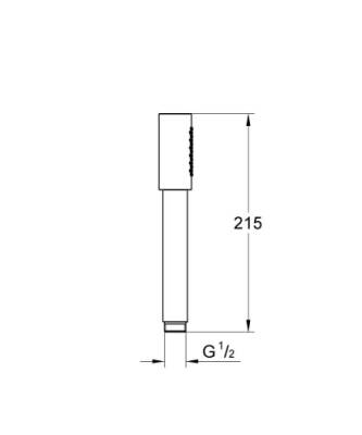 Grohe Rainshower Aqua Stick El Duşu, 1 Akışlı, Fırçalı Sert Grafit 26866AL0 - 4