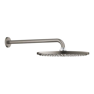Grohe Rainshower Cosmopolitan Tepe Duşu ve Dirseği 38cm Fırçalı Sert Grafit 26066AL0 - 1