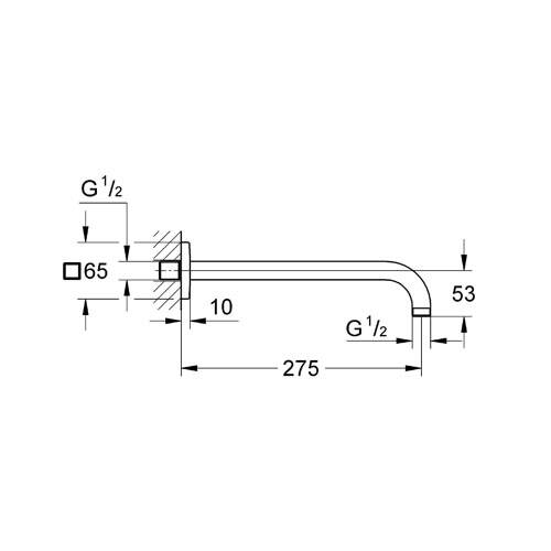 Grohe Rainshower Duş Başlığı Kolu 275 mm Krom 27488000 - 2