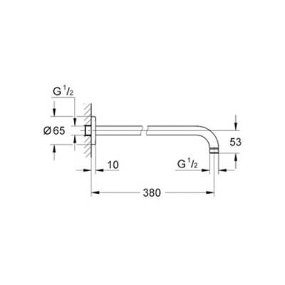 Grohe Rainshower Duş Başlığı Kolu 380 mm 28361000 - 2