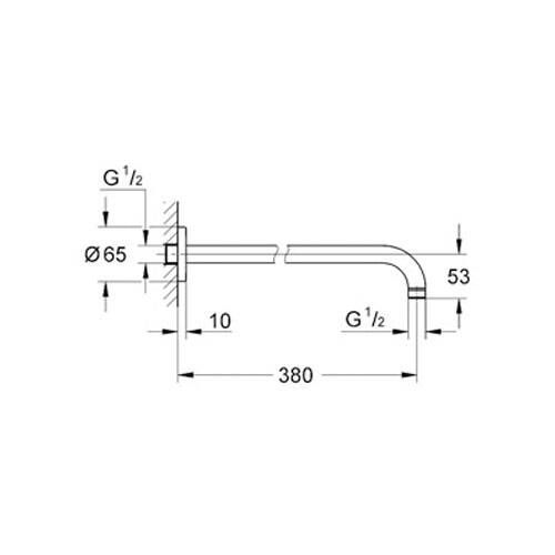 Grohe Rainshower Duş Başlığı Kolu 380 mm 28361000 - 2