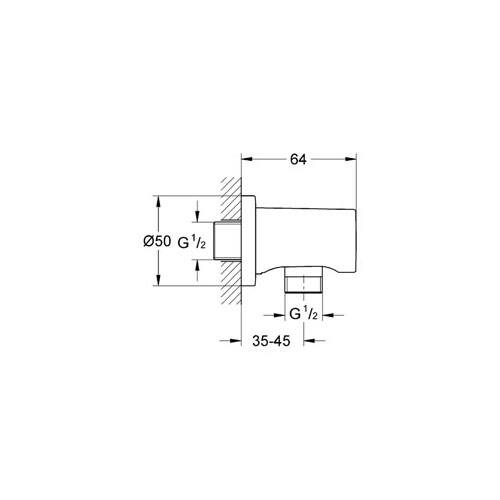 Grohe Rainshower Duş Çıkış Dirseği Krom 27057000 - 2