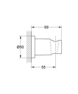 Grohe Rainshower El duşu askısı Mat Siyah 22117KF0 - 3