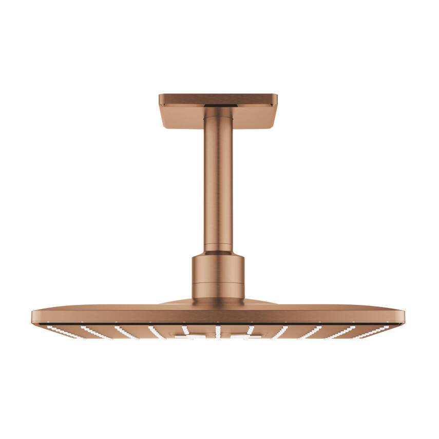 Grohe Rainshower Mono 310 Cube Tepe Duşu Seti 2 Akışlı Fırçalı Bakır 26481DL0 - 1