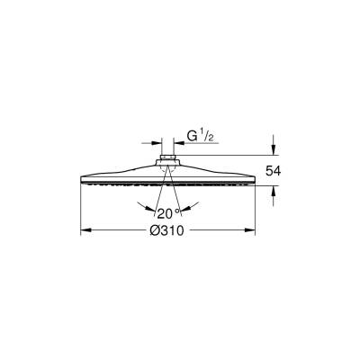 Grohe Rainshower Mono 310 Tepe Duşu 30 cm Krom 26561000 - 4