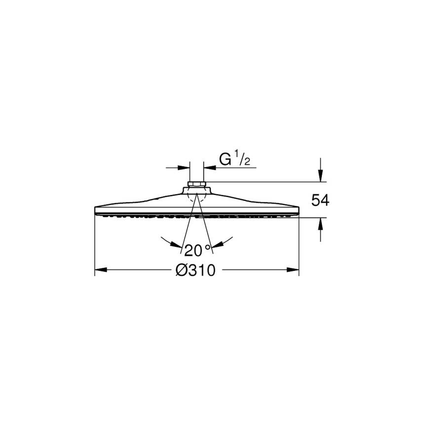 Grohe Rainshower Mono 310 Tepe Duşu 30 cm Krom 26561000 - 4
