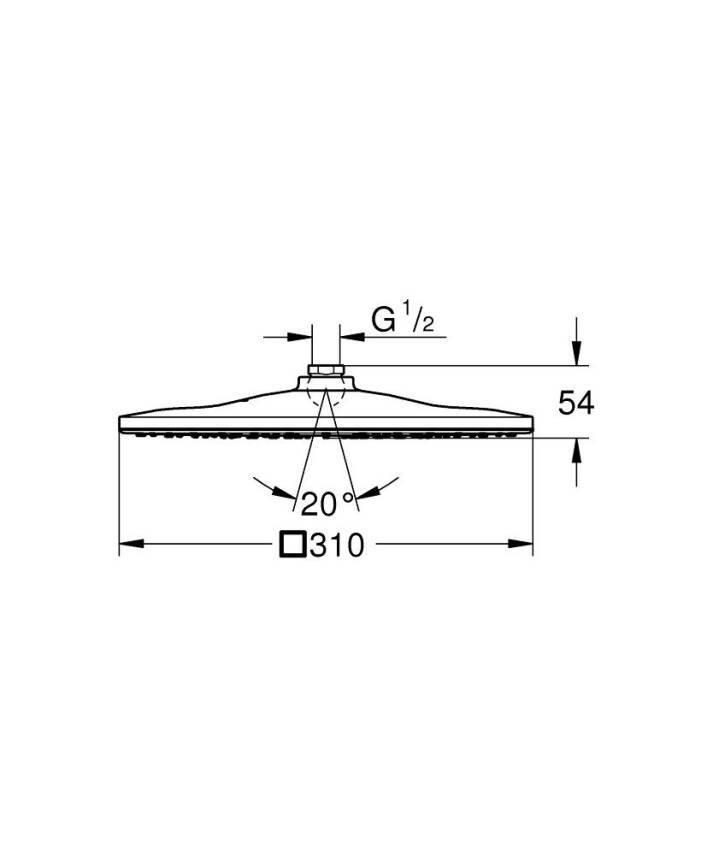 Grohe Rainshower Mono 310 Tepe Duşu 30 cm Krom 26568000 - 3