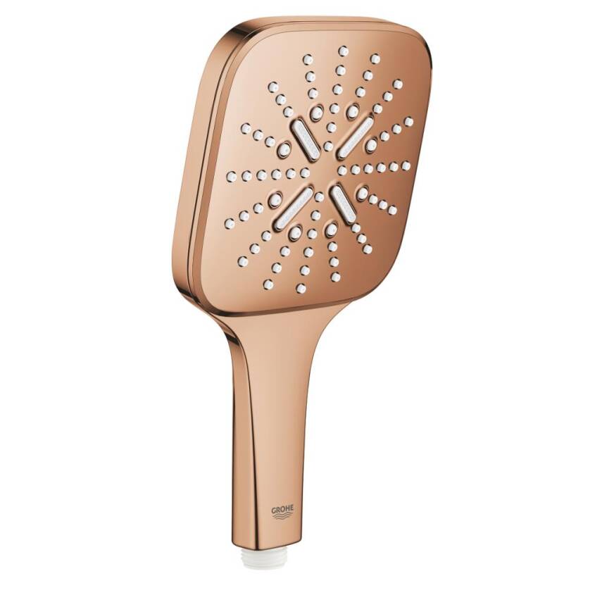 Grohe RainShower SmartActive 130 Cube El Duşu, 3 Fonksiyonlu ,Parlak Bakır 26582DA0 - 1