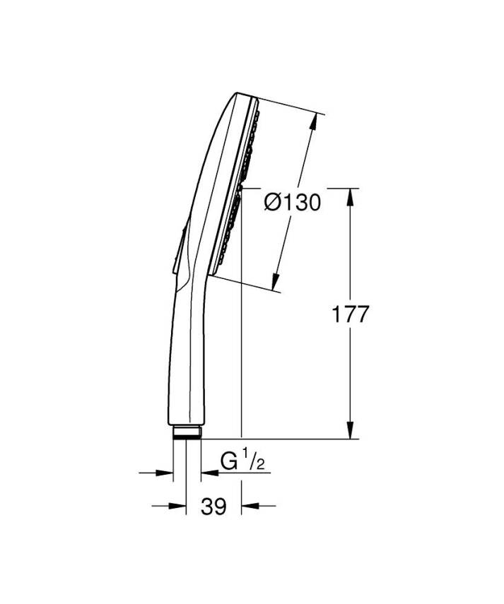 Grohe RainShower SmartActive 130 El Duşu 3 Akışlı Mat Siyah 22127KF0 - 5
