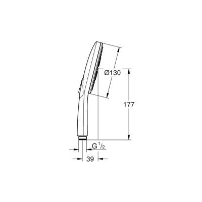 Grohe RainShower SmartActive 130 El Duşu, 3 Akışlı, Parlak Bakır 26574DA0 - 2
