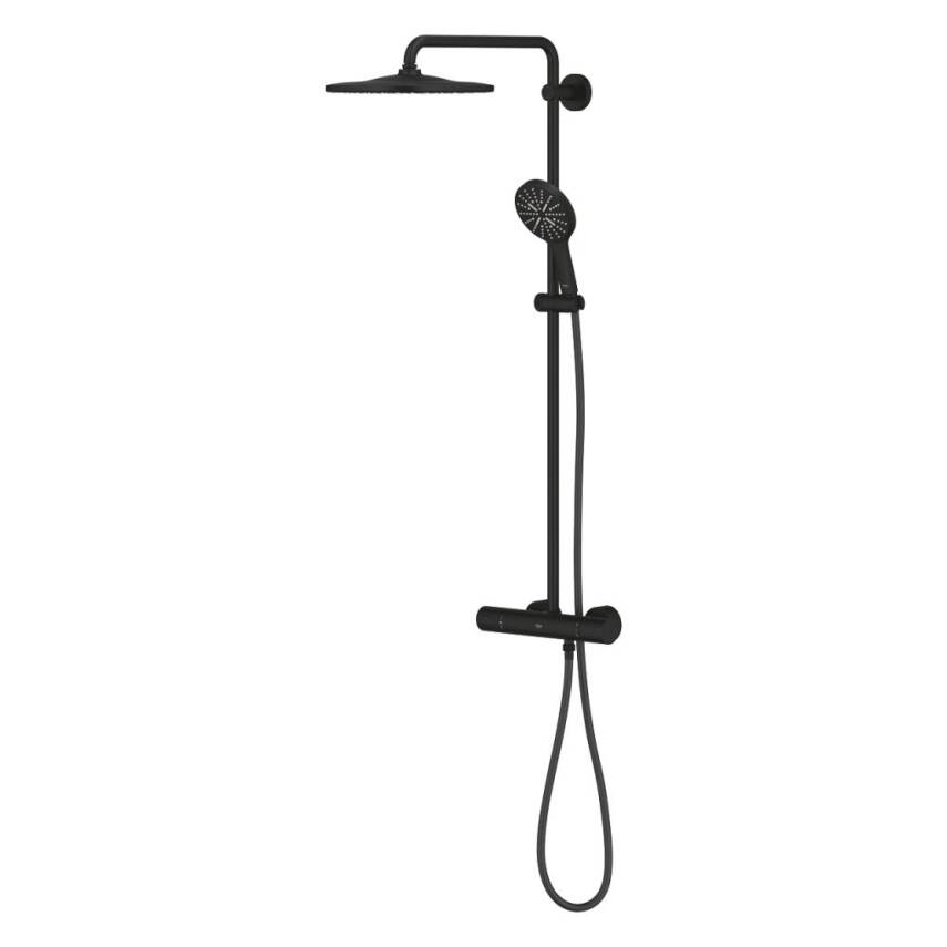Grohe RainShower SmartActive 310 Termostatik Duş Bataryalı Duş Sistemi Mat Siyah 22119KF0 - 3