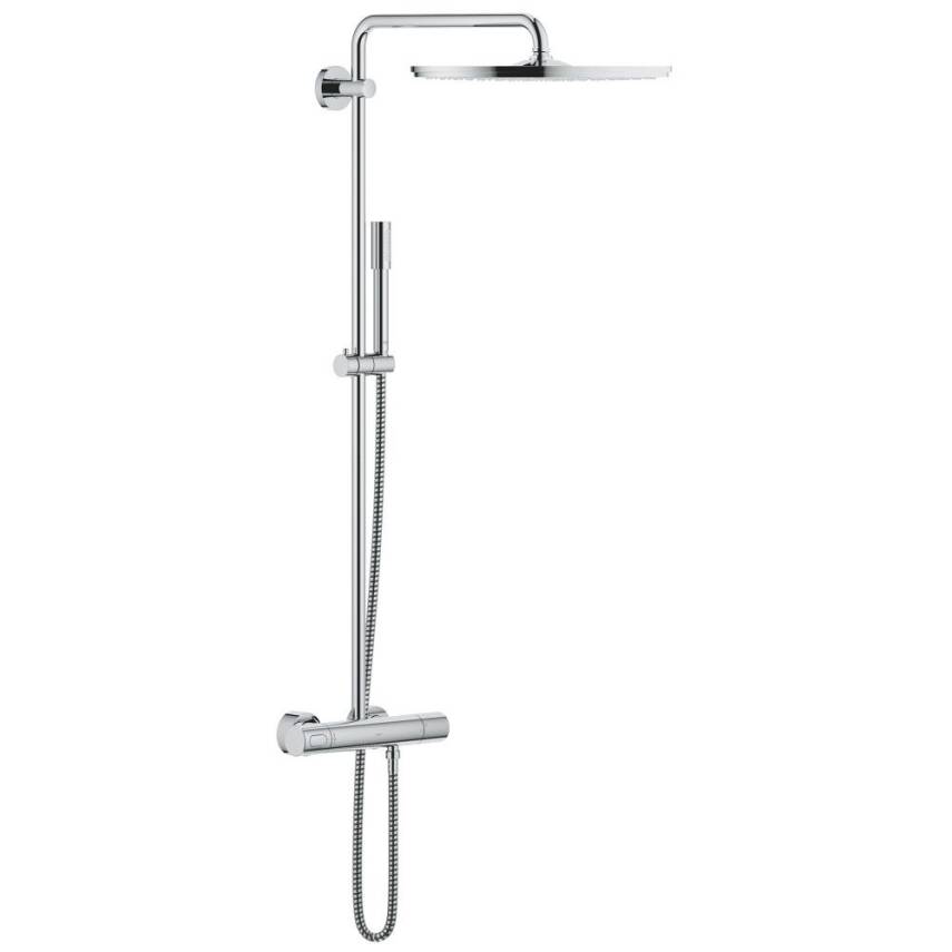 Grohe Rainshower System 400 Duvara Monte Termostatik Bataryalı Duş Kolonu Krom 27174001 - 1