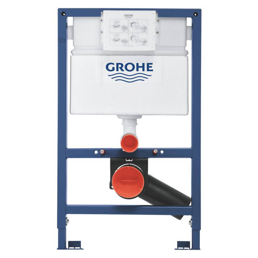 Grohe Rapid SL Gömme Rezervuar, Pnömatik, Duvar Önü Alçıpan Tipi, (Kısa - 82 Cm) 38526000 - 2