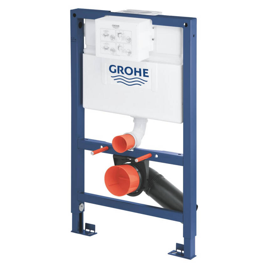 Grohe Rapid SL Gömme Rezervuar, Pnömatik, Duvar Önü Alçıpan Tipi, (Kısa - 82 Cm) 38526000 - 3