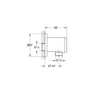 Grohe Relaxa Duş Çıkış Dirseği Krom 28626000 - 2