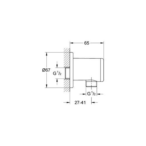 Grohe Relaxa Duş Çıkış Dirseği Krom 28626000 - 2