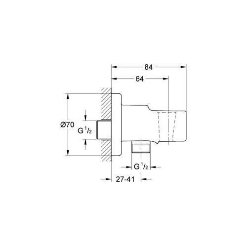 Grohe Relexa Duş Çıkış Dirseği Krom 28628000 - 3
