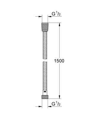 Grohe Relexa Metal Hortum, 150cm Krom 28143001 - 2