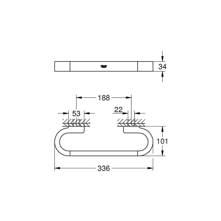 Grohe Selection Banyo Tutamağı Krom 41064000 - 2