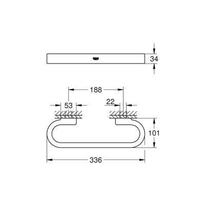 Grohe Selection Tutamak/Havluluk, Parlak Altın 41064GL0 - 2