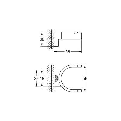 Grohe Selection İkili Havlu/Bornoz Askısı Krom 41049000 - 2