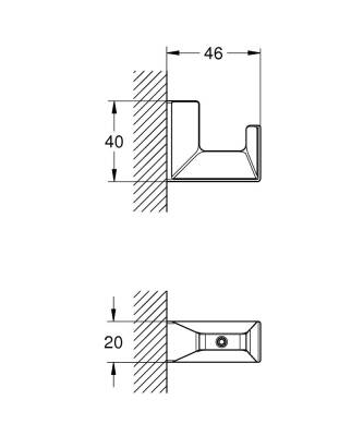 Grohe Selection Cube Havlu/Bornoz Askısı 40782000 - 2