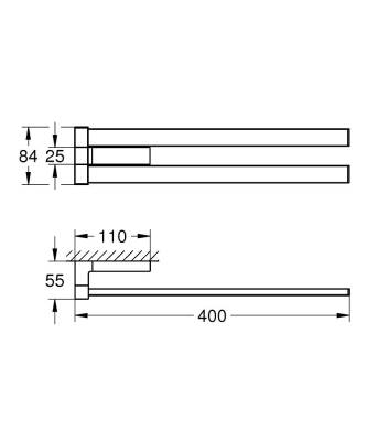Grohe Selection Cube Havluluk 40 cm 40768000 - 2