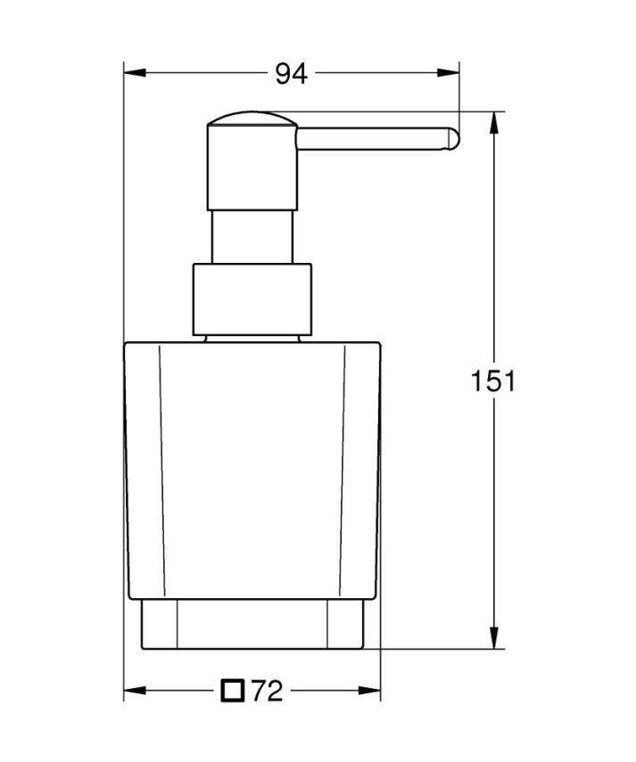 Grohe Selection Cube Sıvı Sabunluk Duvardan 40805000 - 3
