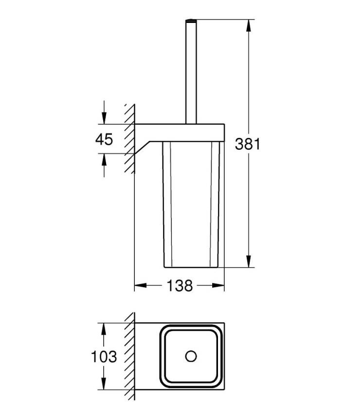 Grohe Selection Cube Tuvalet Fırçalığı 40857000 - 2