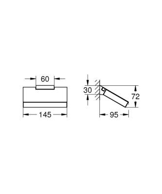 Grohe Selection Cube Tuvalet Kağıtlığı Kapaklı, Krom 40781000 - 2