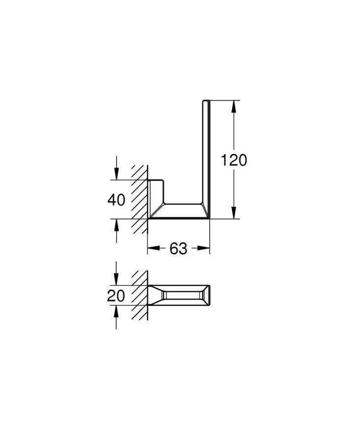Grohe Selection Cube Yedek Tuvalet Kağıtlığı 40784000 - 2