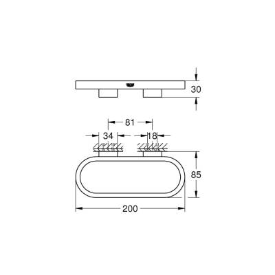 Grohe Selection Halka Havluluk Krom 41035000 - 2
