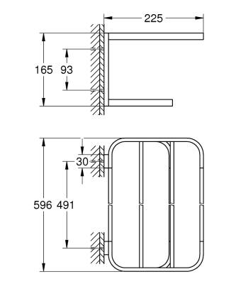 Grohe Selection Havlu Rafı, Fırçalı Bakır 41066DL0 - 3
