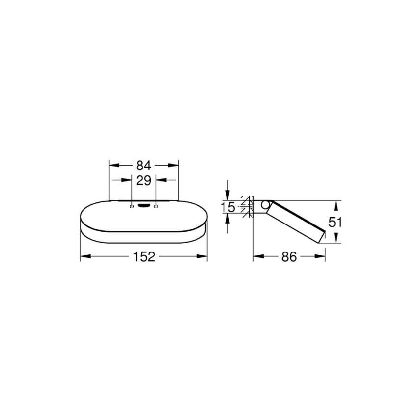 Grohe Selection Kapaklı Tuvalet Kağıtlığı Krom 41069000 - 2