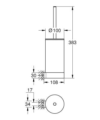 Grohe Selection Tuvalet Fırçalığı Mat Siyah 41215KF0 - 3