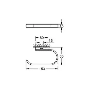 Grohe Selection Tuvalet Kağıtlığı, Parlak Bakır 41068DA0 - 3