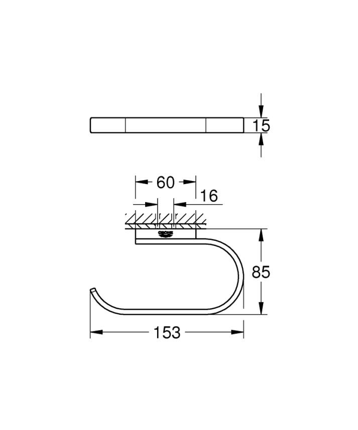 Grohe Selection Tuvalet Kağıtlığı Sert Grafit 41068A00 - 3