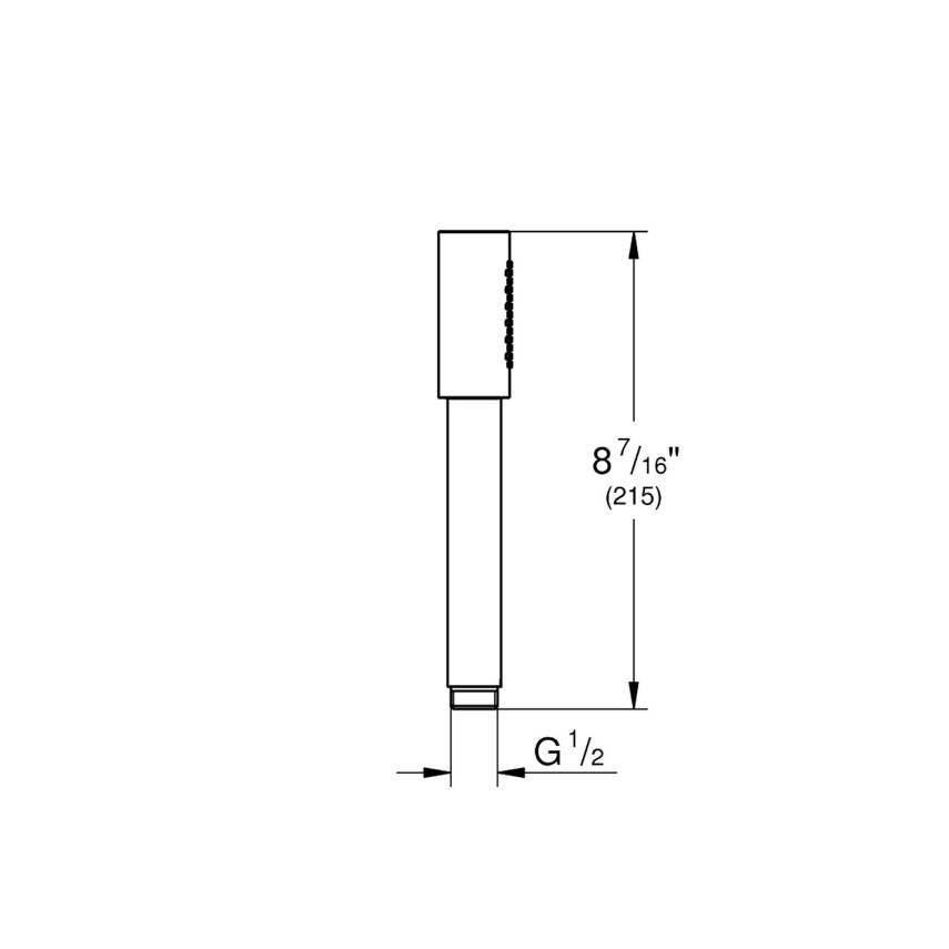 Grohe El Duşu 1 Akışlı Sena Stick Fırçalı Sert Grafit 26465AL0 - 2