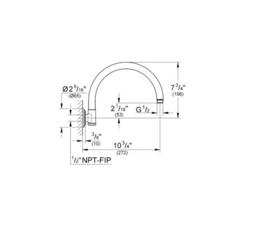 Grohe Rainshower Duş Başlığı Kolu Retro, 272 mm, Fırçalı Nikel 28383EN0 - 2