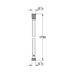 Grohe Silverflex Duş Hortumu, 175 cm, Parlak Bakır 28388DA1 - 2